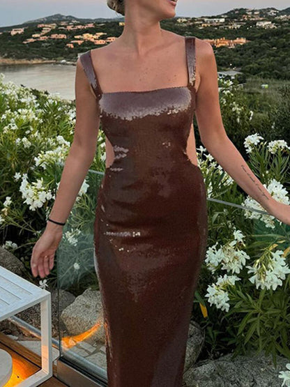 Sleeveless Backless Strap Dress