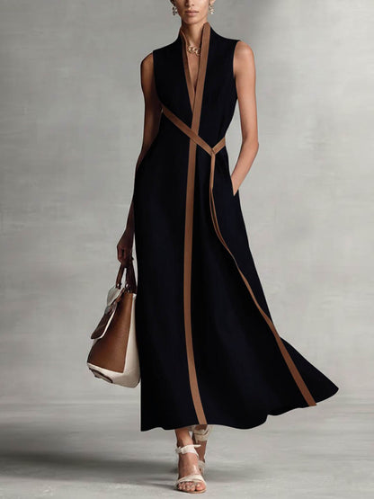 Sleeveless Belt Dress