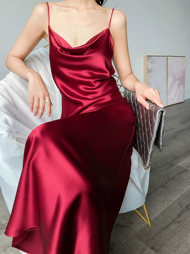 Sleeveless Bias Cut Dress