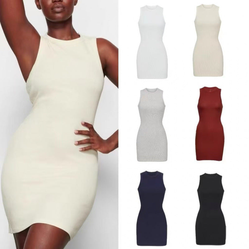 Sleeveless Bodycon Cotton Dress