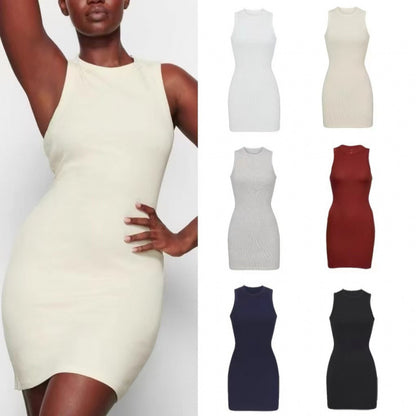 Sleeveless Bodycon Cotton Dress