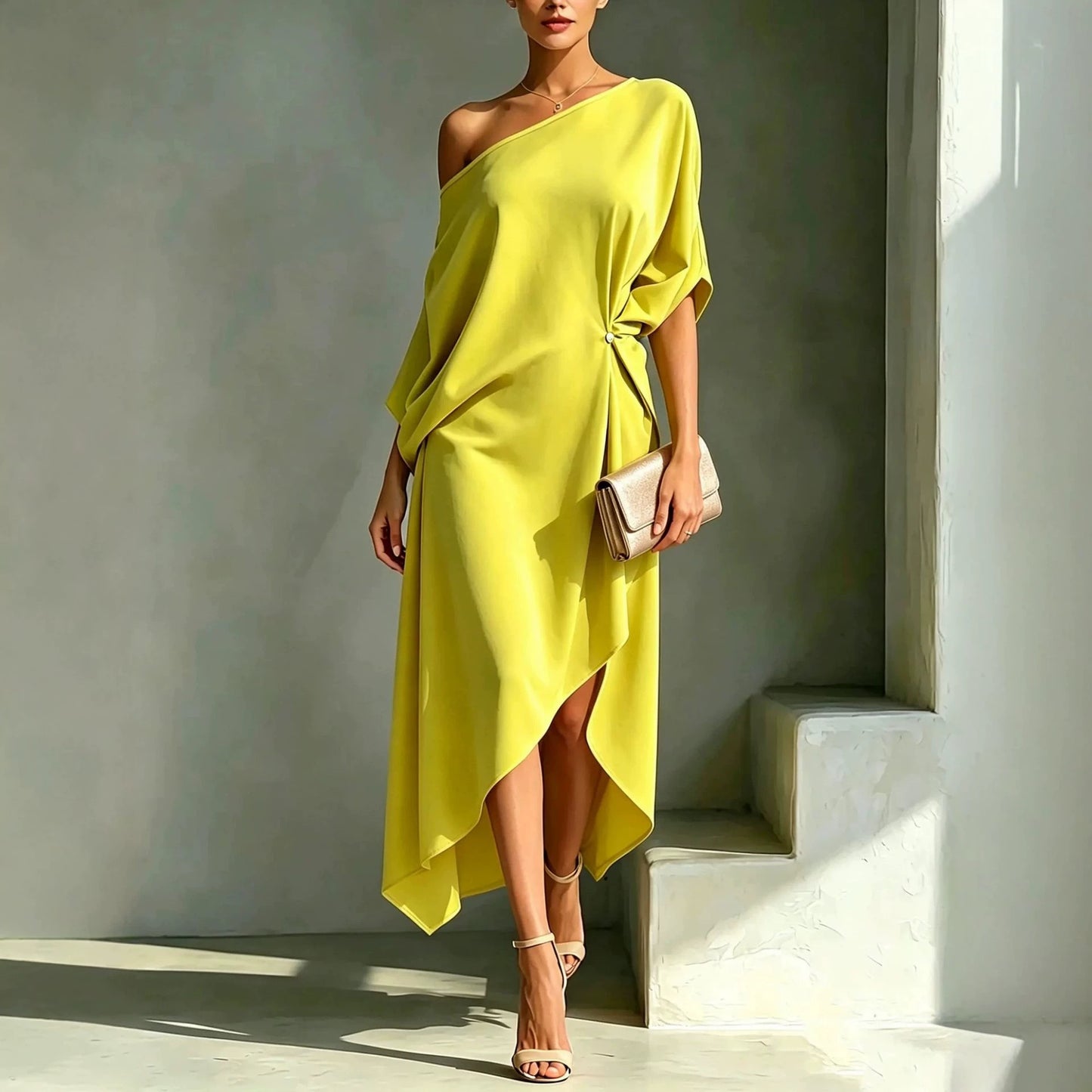 Sleeveless Cotton Linen Dress
