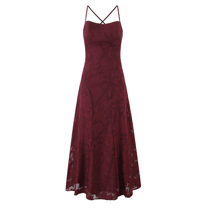 Sleeveless Embroidered Chiffon Evening Dress