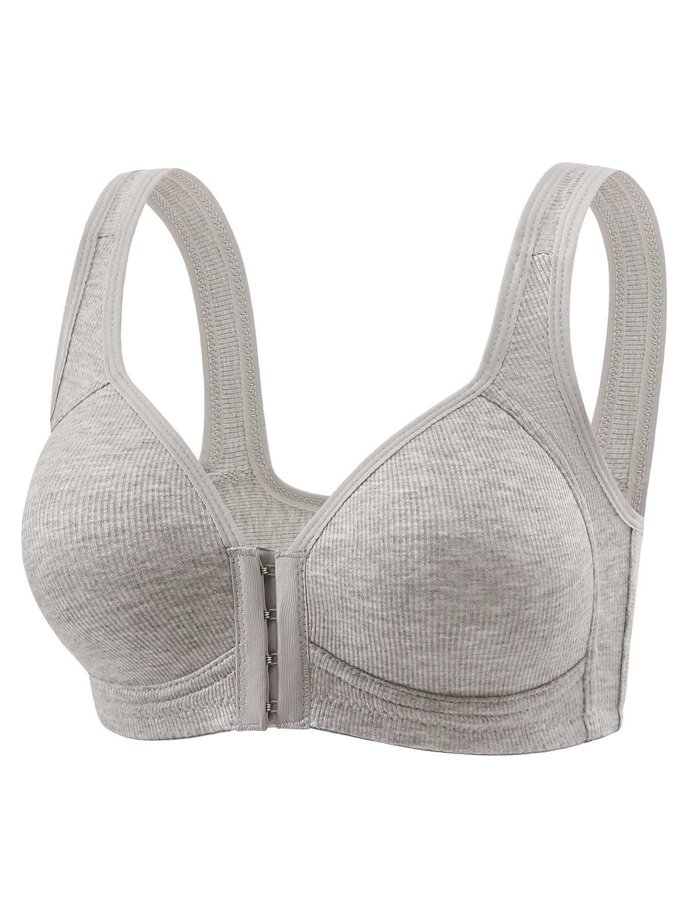 Sleeveless front-buttoned bra
