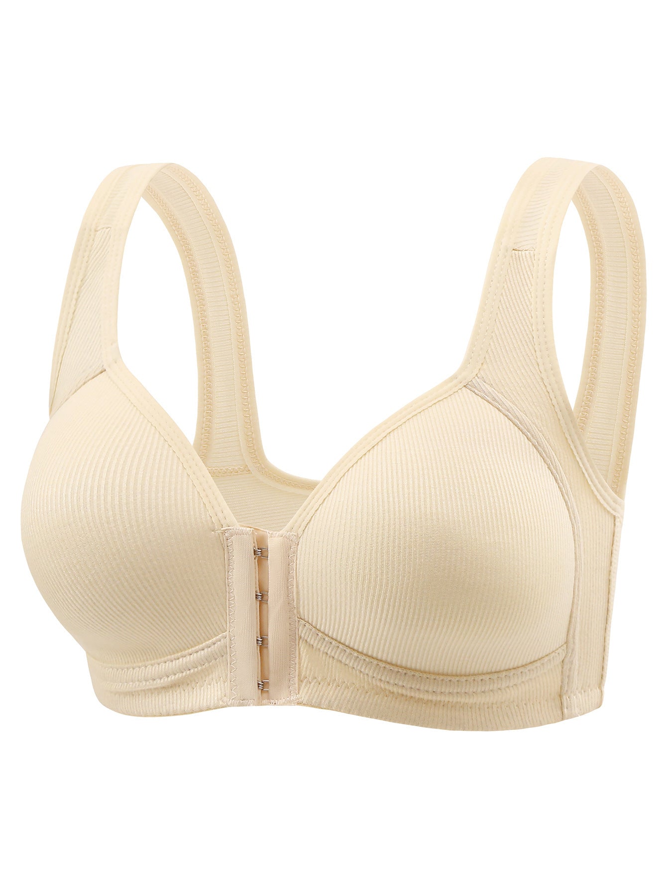 Sleeveless front-buttoned bra