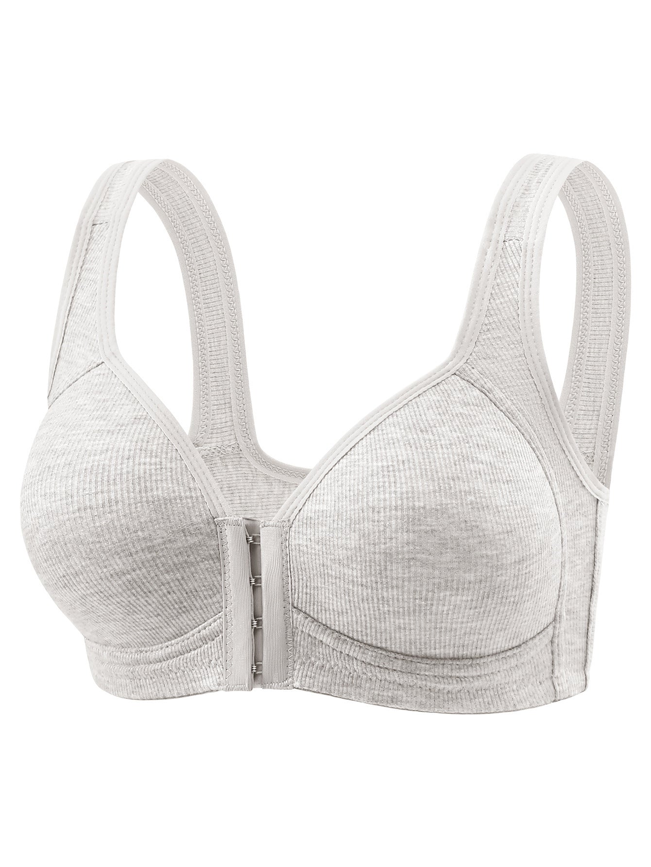 Sleeveless front-buttoned bra
