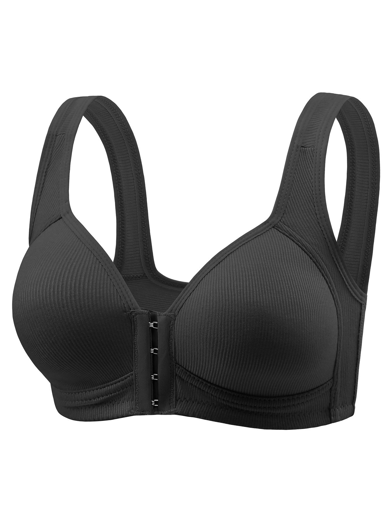 Sleeveless front-buttoned bra