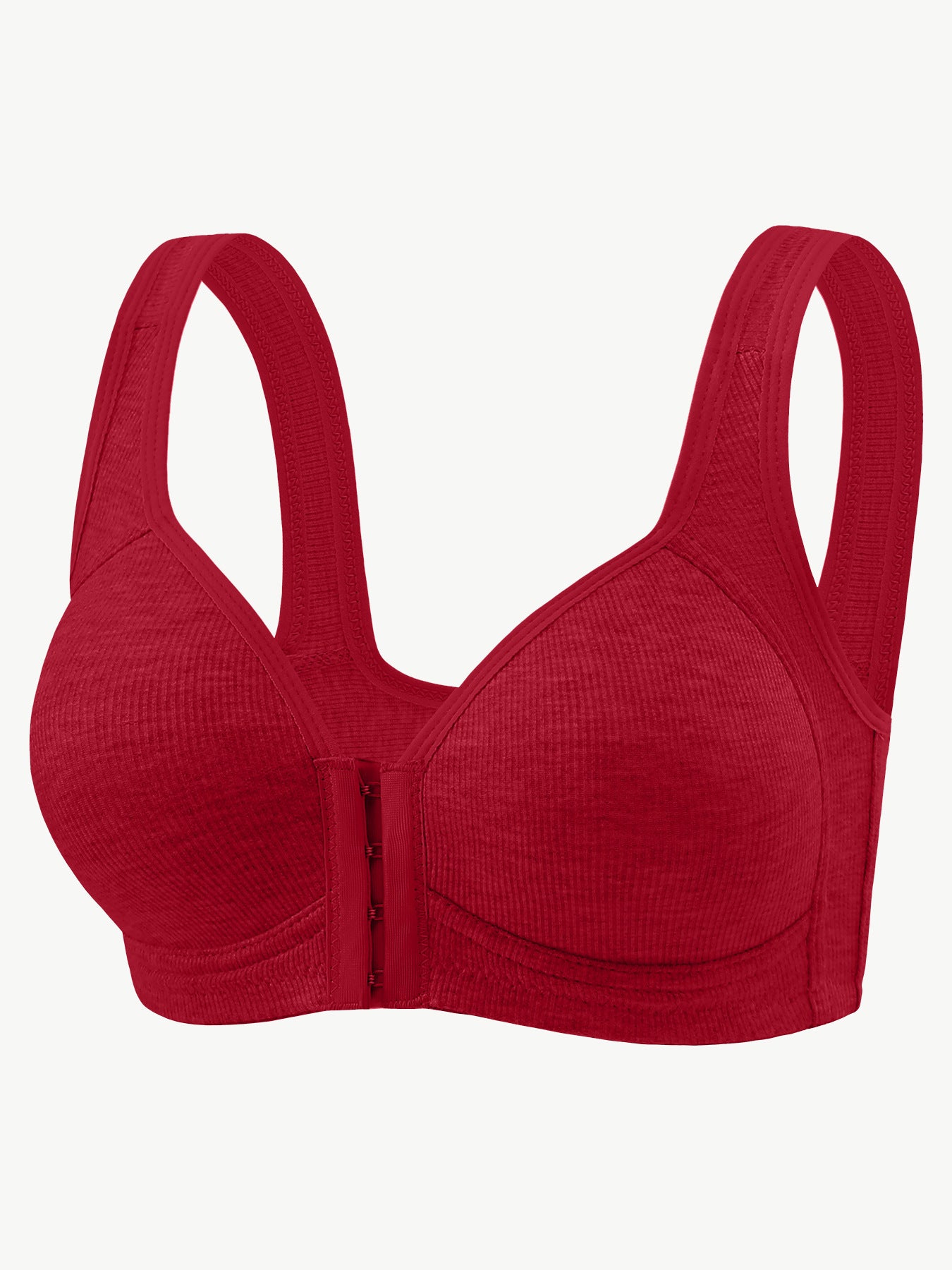 Sleeveless front-buttoned bra