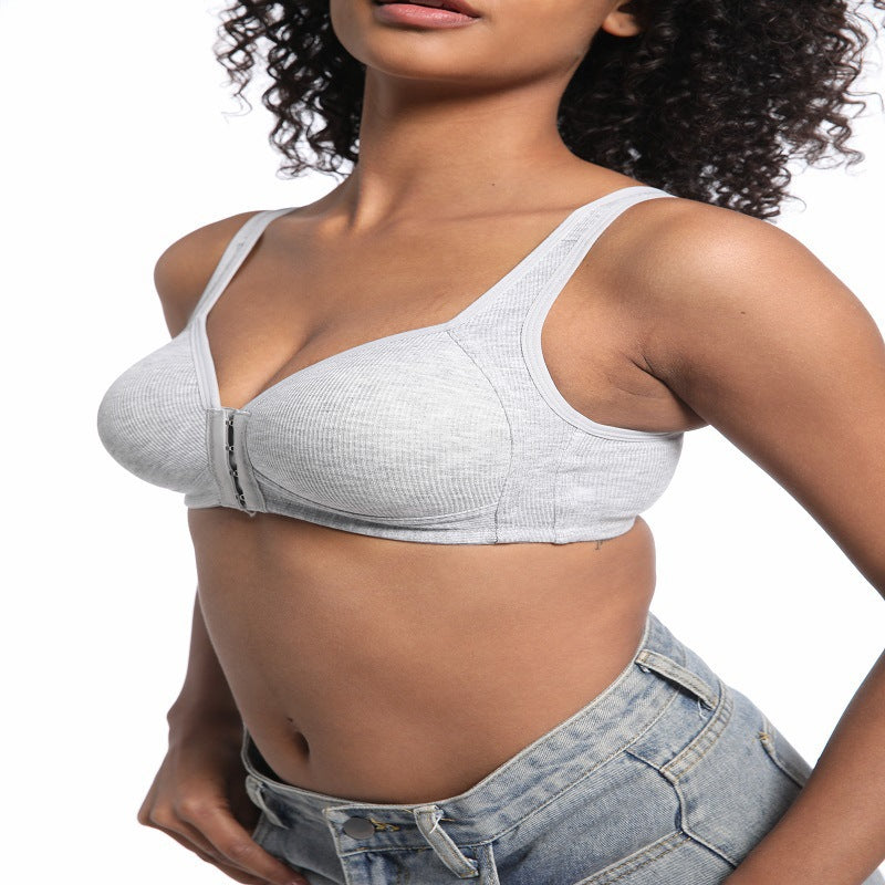 Sleeveless front-buttoned bra