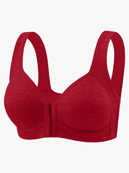 Sleeveless front-buttoned bra