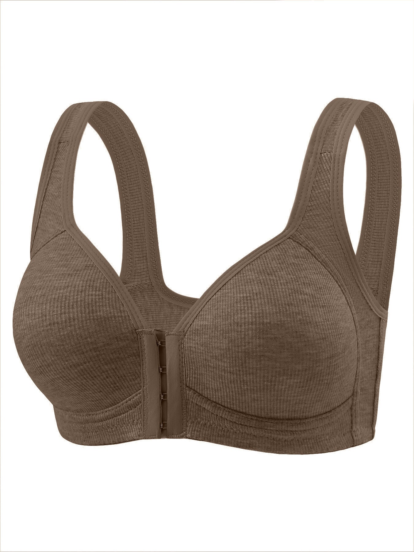 Sleeveless front-buttoned bra