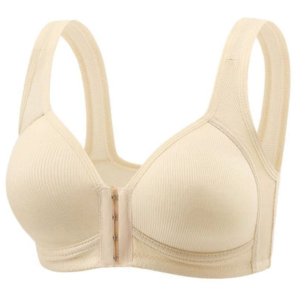 Sleeveless front-buttoned bra