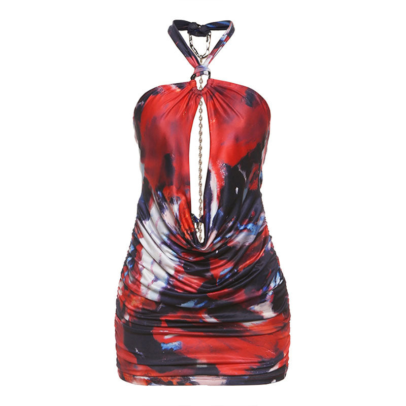 Sleeveless Halter Neck Bodycon Dress