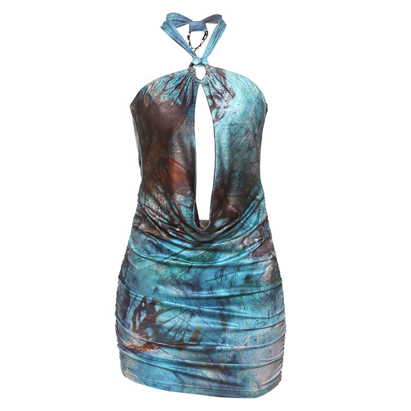 Sleeveless Halter Neck Bodycon Dress