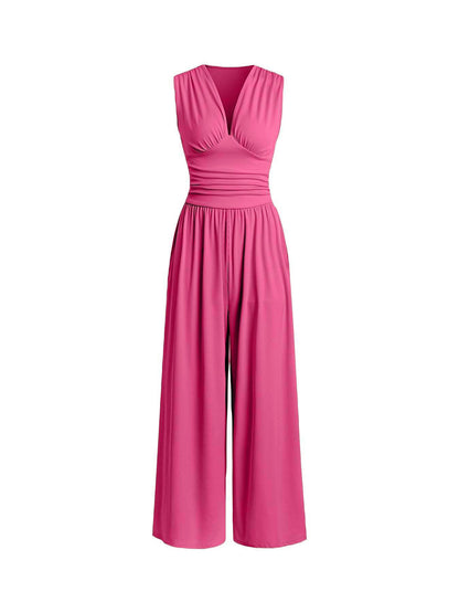 Sleeveless Knitted Wide Leg Jumpsuit
