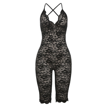 Sleeveless Lace Slim Fit Jumpsuit