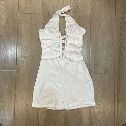 Sleeveless Mesh Halter Jumpsuit