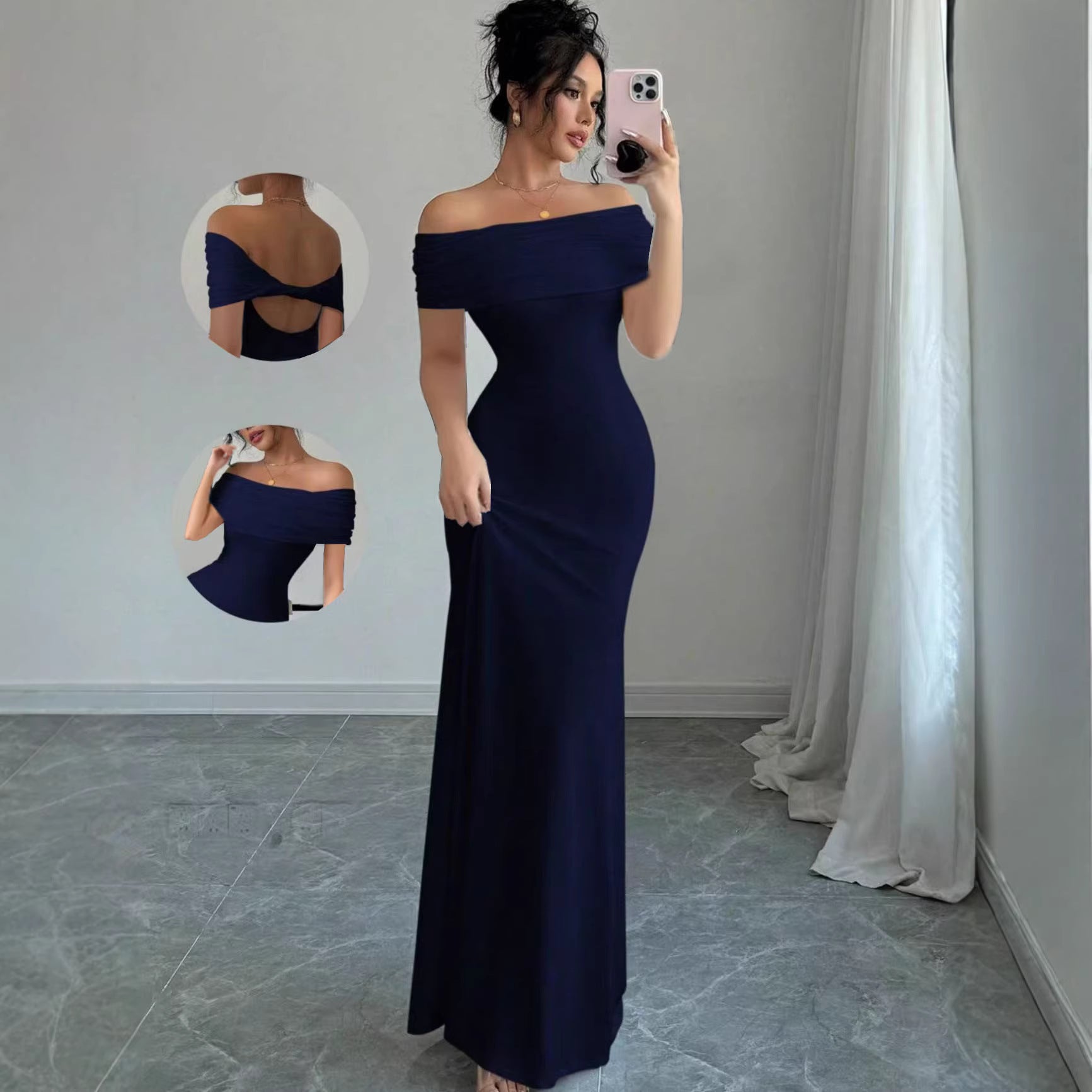 Sleeveless One Shoulder Bodycon Dress