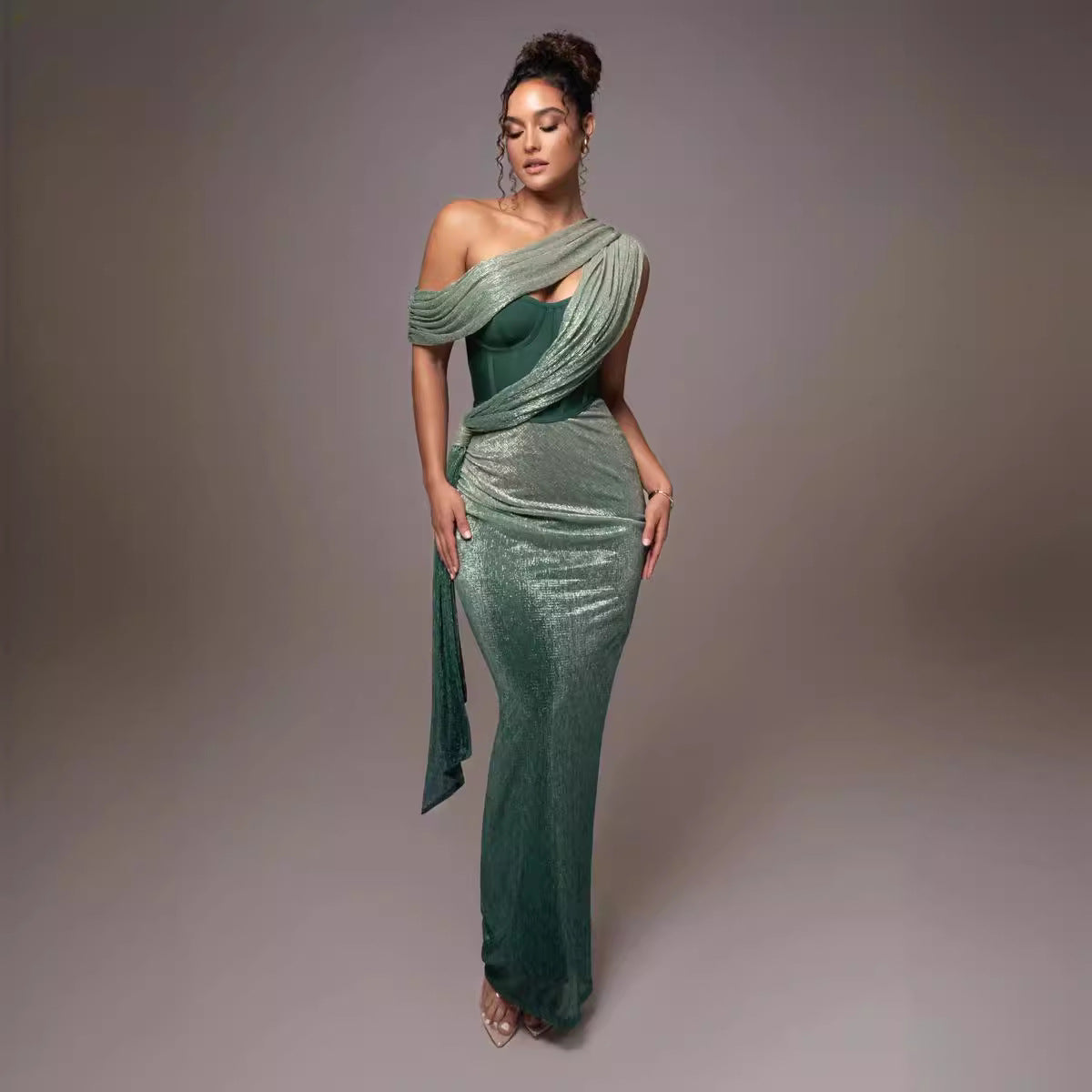 Sleeveless racerback A-line skirt