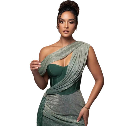Sleeveless racerback A-line skirt