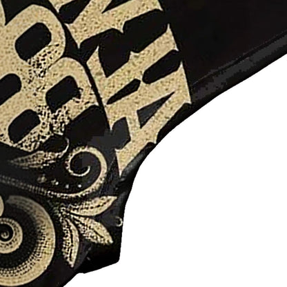 Sleeveless Rock Print A-Line Dress