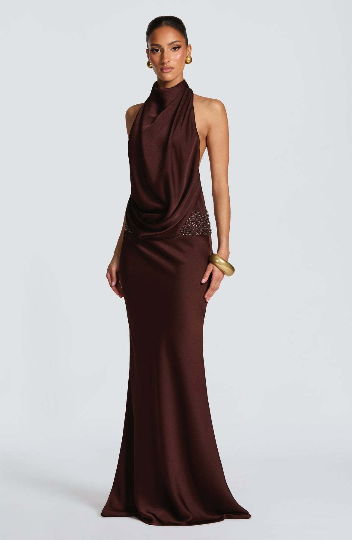 Sleeveless Sequin Backless Bodycon Dress