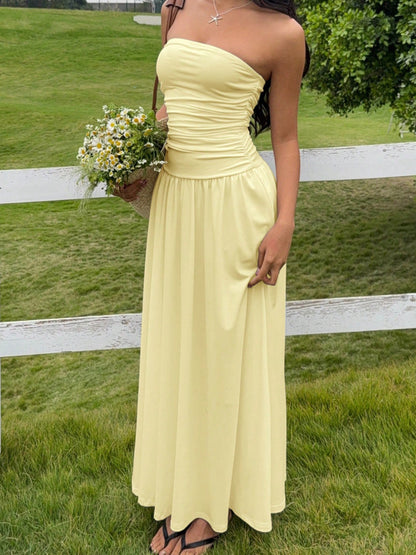 Sleeveless Slim Fit Ruched Dress