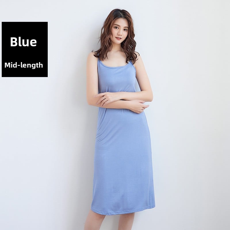 Sleeveless Slip Dress - Loose Fit Casual Inner Skirt