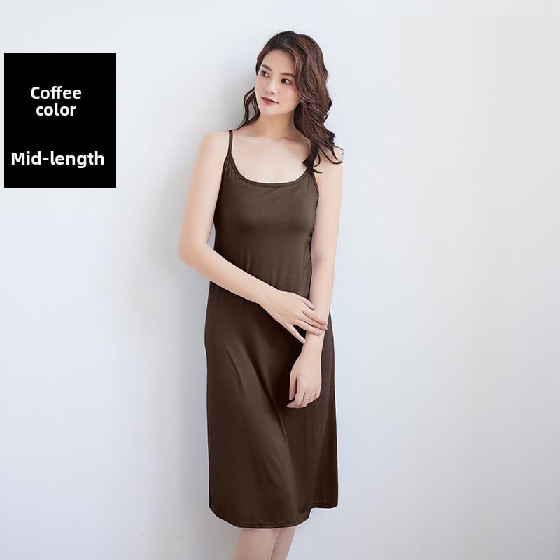Sleeveless Slip Dress - Loose Fit Casual Inner Skirt