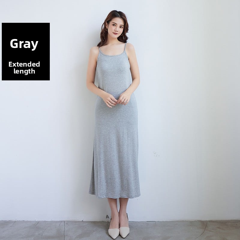 Sleeveless Slip Dress - Loose Fit Casual Inner Skirt