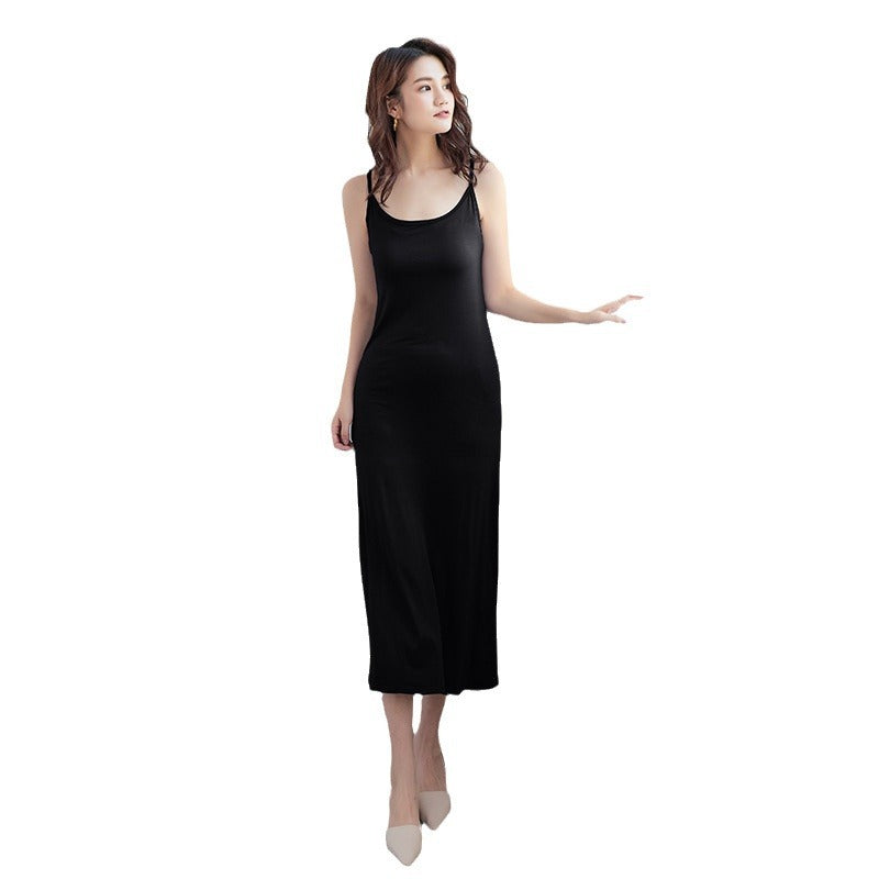 Sleeveless Slip Dress - Loose Fit Casual Inner Skirt