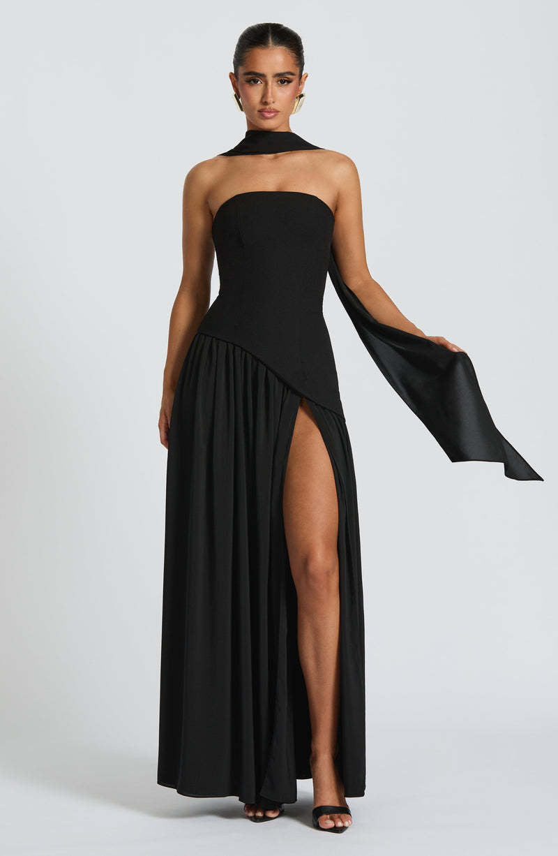 Sleeveless Solid Color Slit Dress