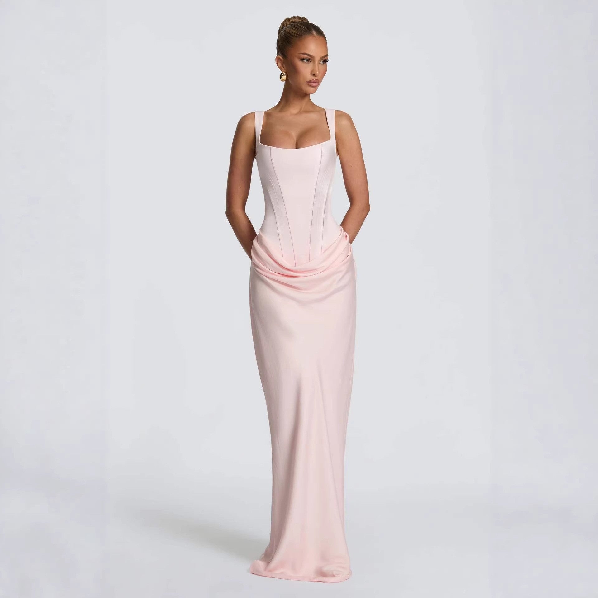 Sleeveless Square Neck Bodycon Dress