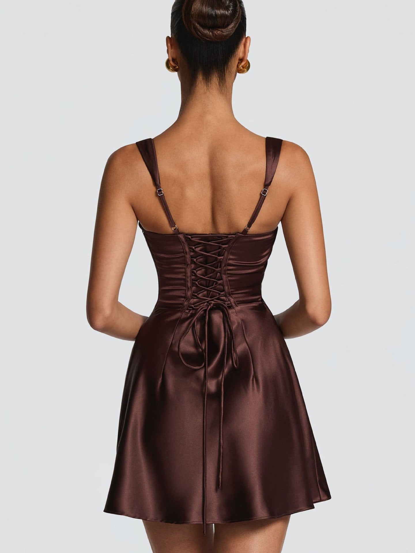Sleeveless Square Neck Tie Waist Dress