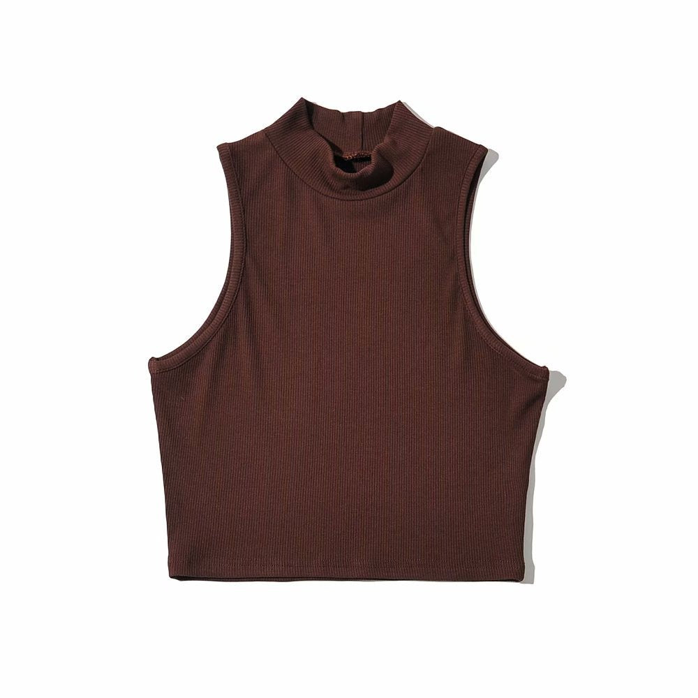 Sleeveless stand collar slim small vest