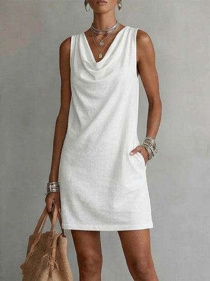 Sleeveless Swing Neck Knit Dress