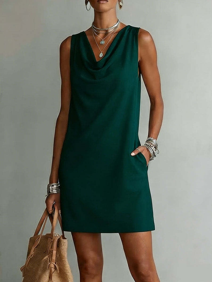 Sleeveless Swing Neck Knit Dress