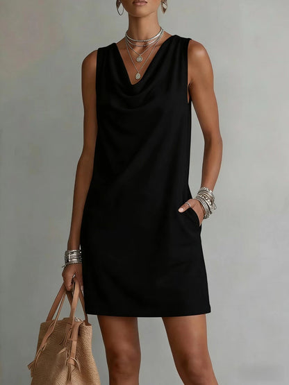 Sleeveless Swing Neck Knit Dress