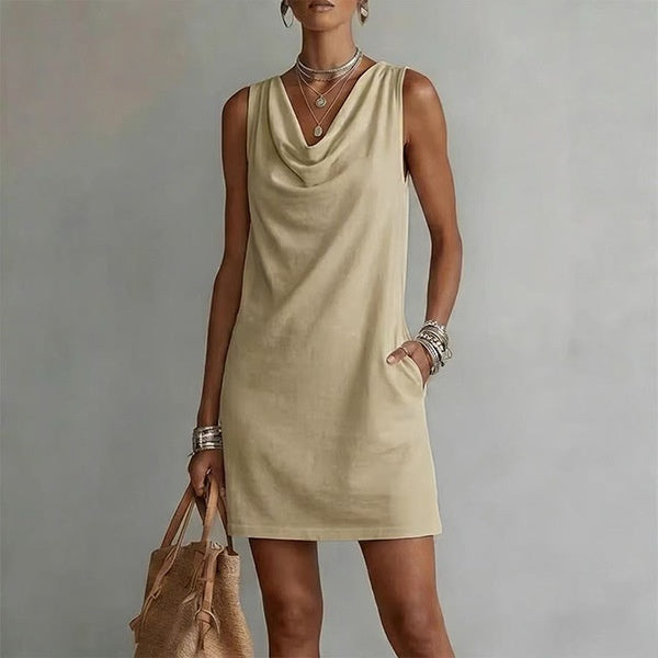 Sleeveless Swing Neck Knit Dress