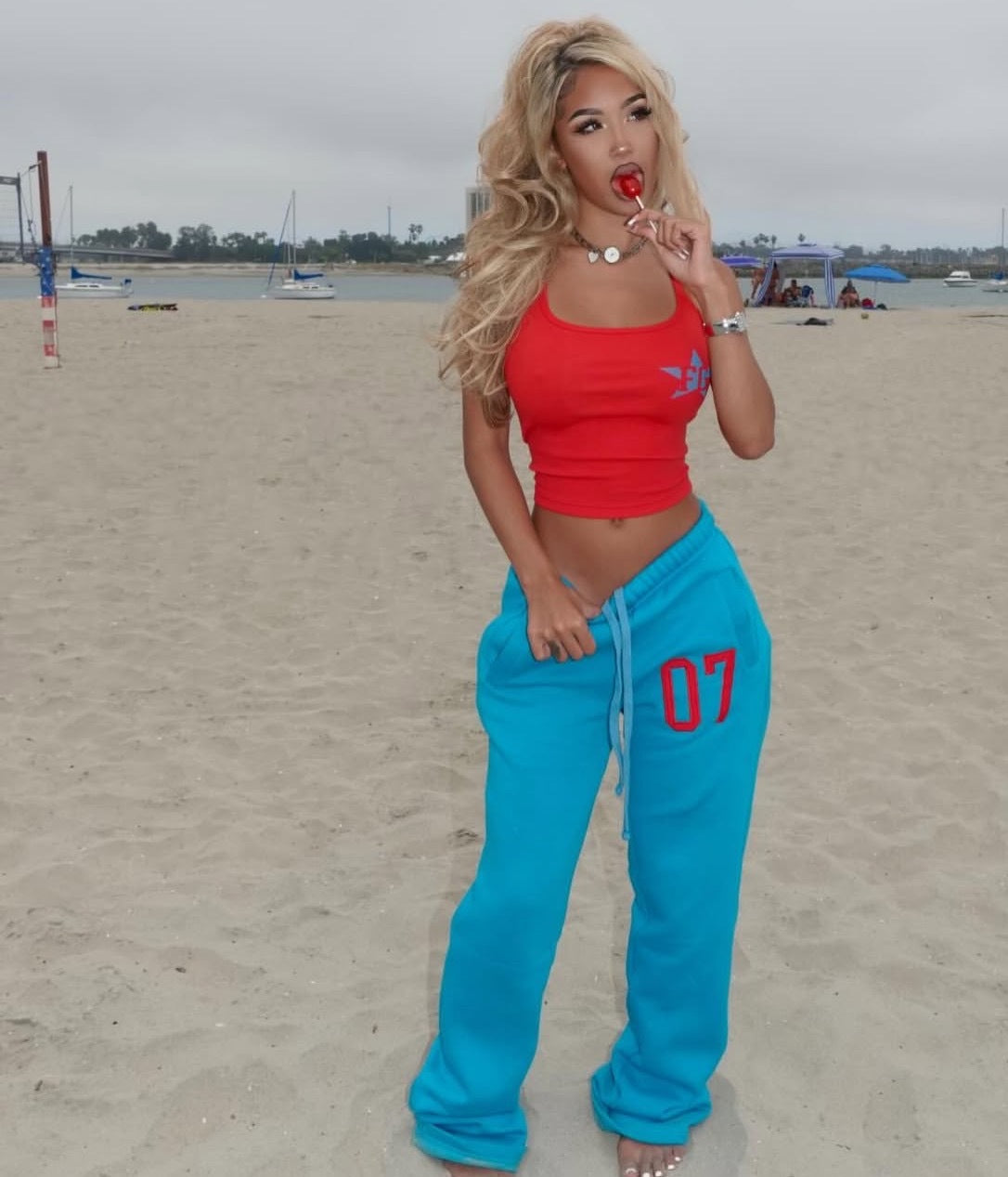 Sleeveless Top and Loose Pants