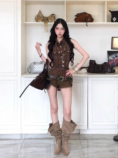 Sleeveless Top and Shorts Set