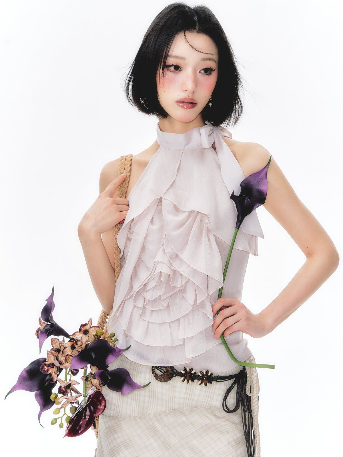Sleeveless Top with Neck