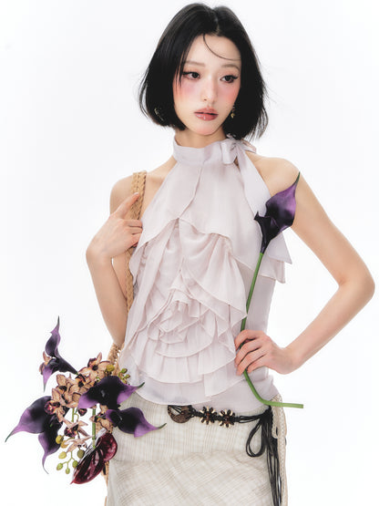 Sleeveless Top with Neck