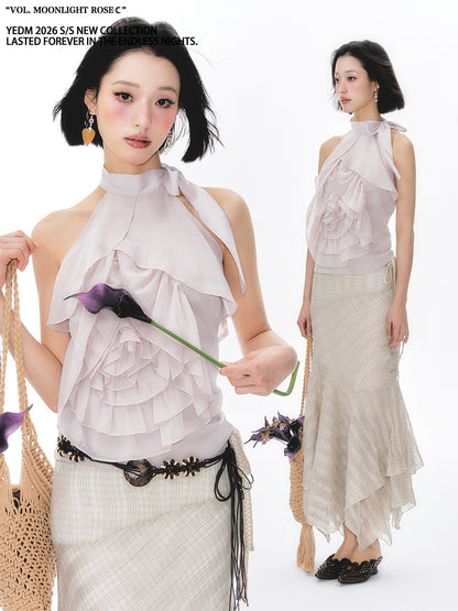 Sleeveless Top with Neck