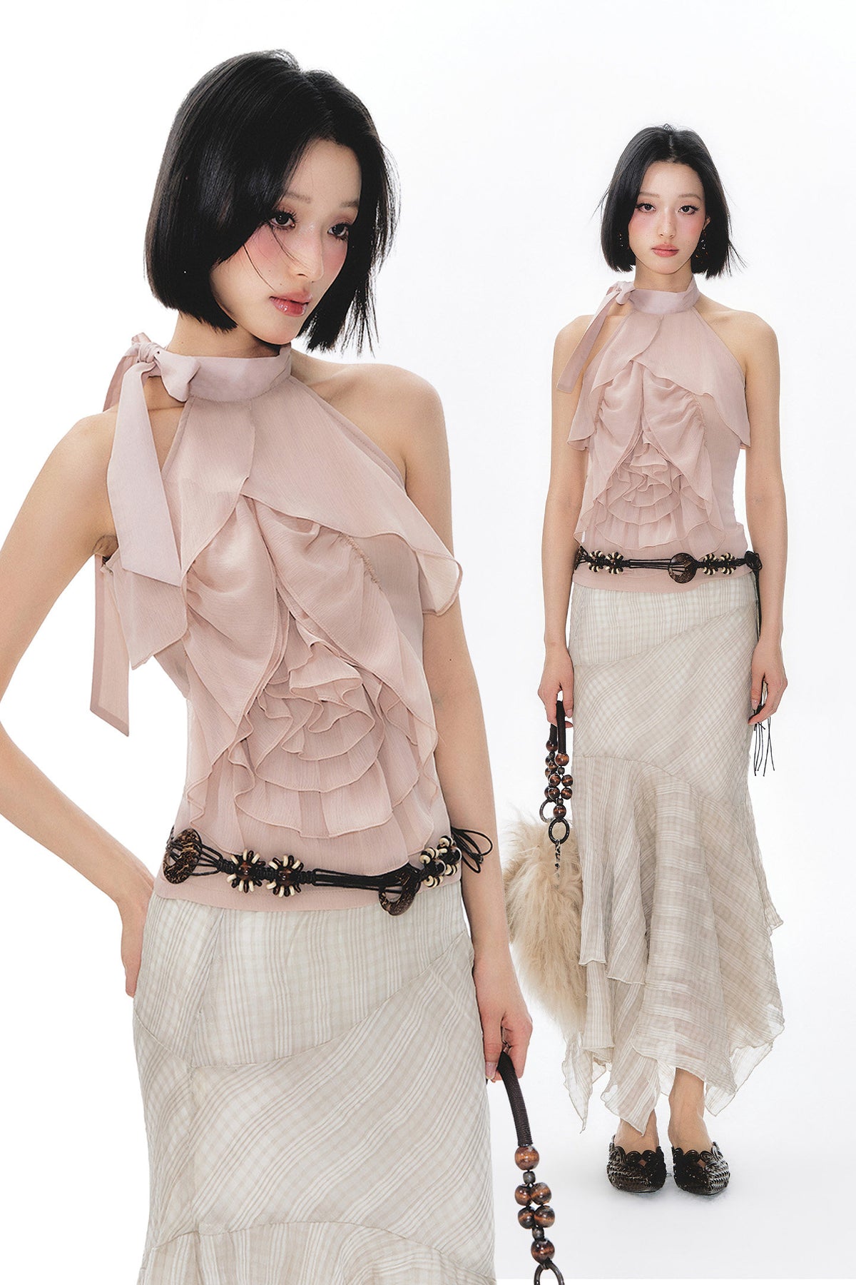 Sleeveless Top with Neck