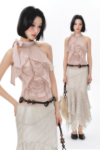 Sleeveless Top with Neck