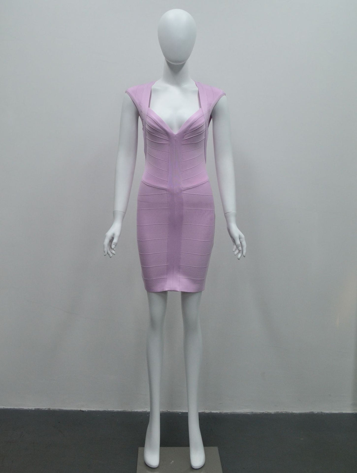 Sleeveless V-neck Bandage Bodycon Dress