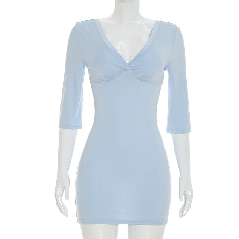 Sleeveless V-Neck Bodycon Dress