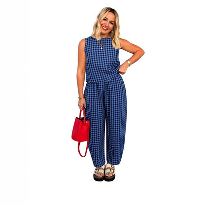 Sleeveless Vest Trousers suit