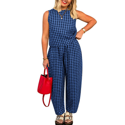 Sleeveless Vest Trousers suit